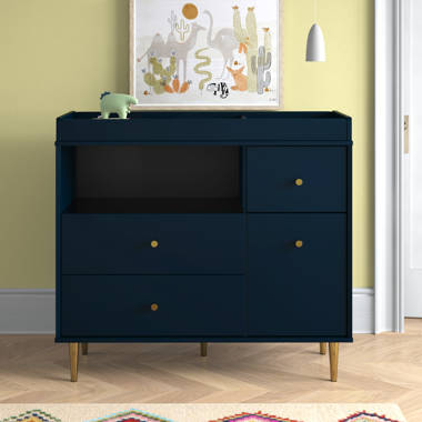 Navy blue best sale changing table dresser